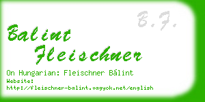 balint fleischner business card